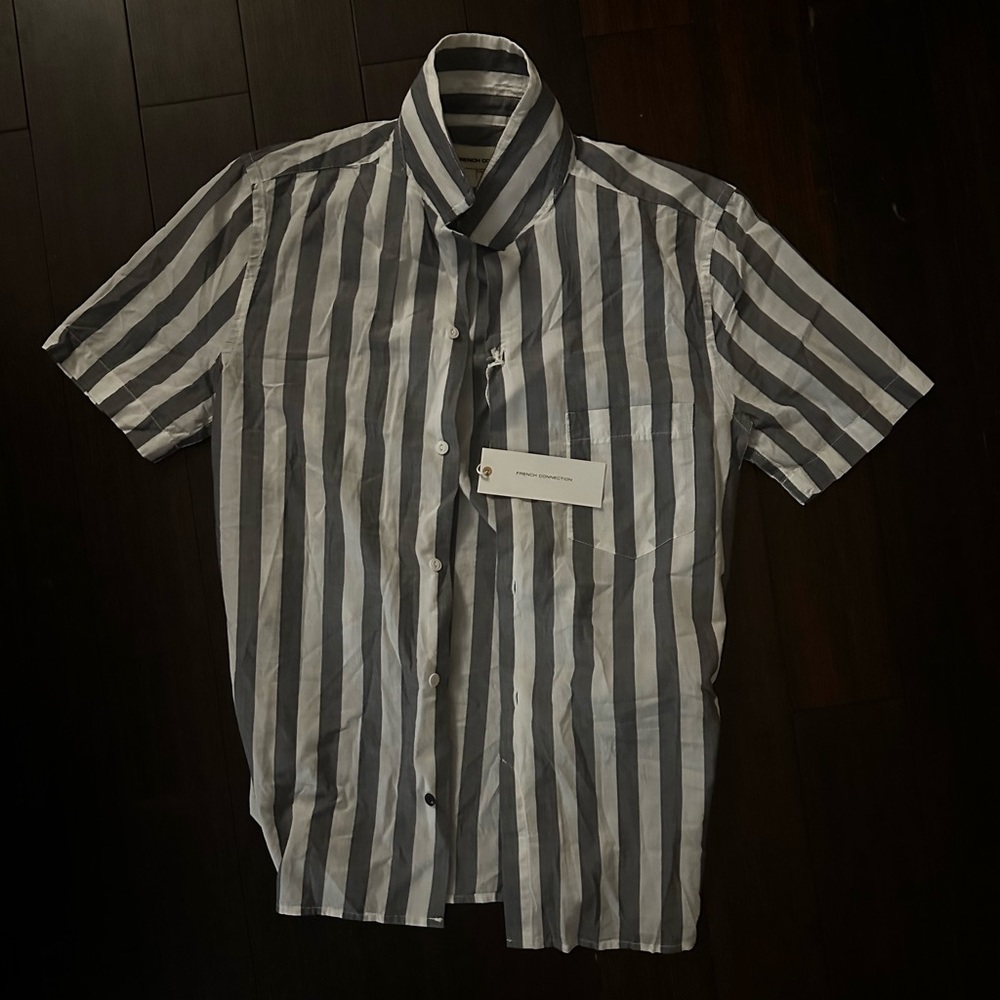 Gray and white striped French connection
